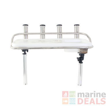 Southern Ocean Deluxe Bait Board with Stainless Steel Fittings and 4 Rod Holders