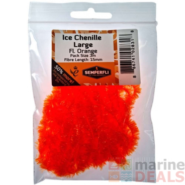 Semperfli Ice Chenille Large 15mm Fluoro Orange