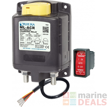Blue Sea ML-ACR Automatic Charging Relay with Manual Control 12vDC 500A