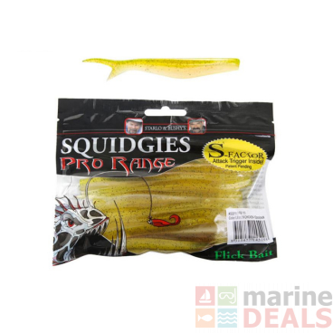 Squidgies Pro Flick Soft Bait with S-Factor Attractant 110mm Lemon
