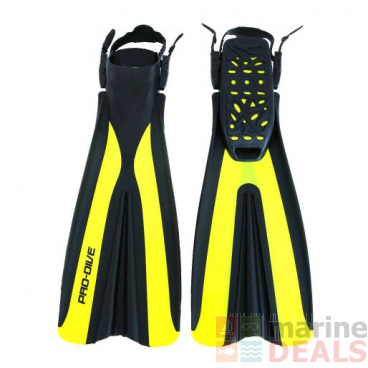 Pro-Dive Open Heel Dive Fins Yellow