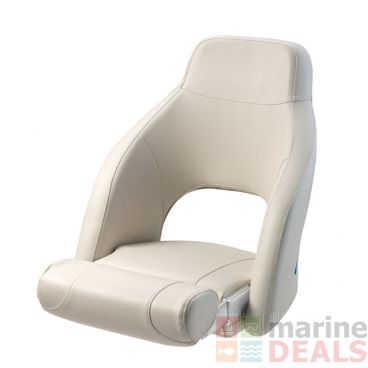 VETUS Admiral Sports Helm Seat With Lateral Supports And Flip Up Squab White