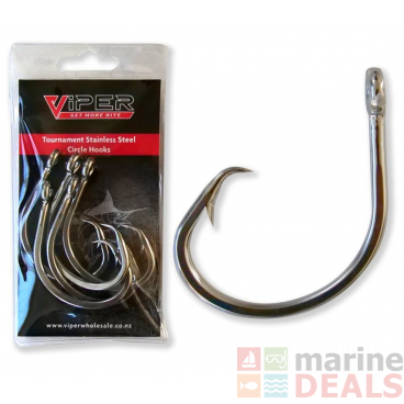 Viper Tackle Tournament Stainless Circle Hooks 14/0 Qty 5
