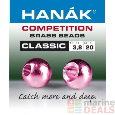HANAK Competition CLASSIC METALLIC Brass Beads Qty 10 Metallic Pink