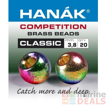 HANAK Competition CLASSIC METALLIC Brass Beads Qty 10 Rainbow