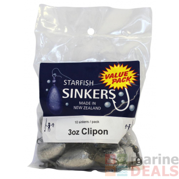 Starfish Clip-On Swivel Sinkers Value Pack