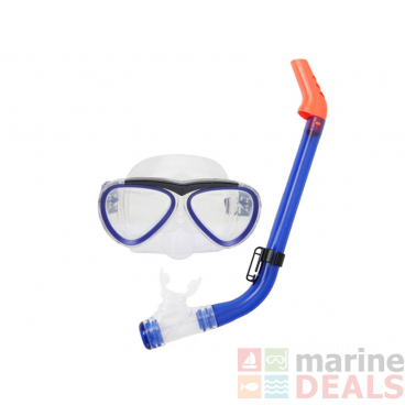 Aropec Kids Silicone Mask and Snorkel Set Transparent Blue