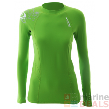 Aropec Sports Womens Long Sleeve Compression Top Lime XL