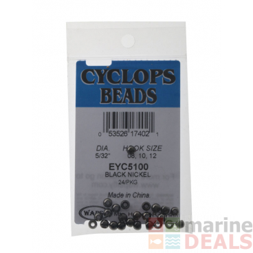 Cyclops Beads 5/32inch Black Nickel 4mm