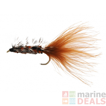 Black Magic Woolly Bugger Trout Fly Brown Size B06 Qty 1