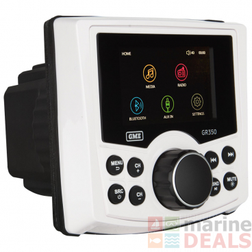GME GR350BTW AM/FM Marine Stereo with Bluetooth White