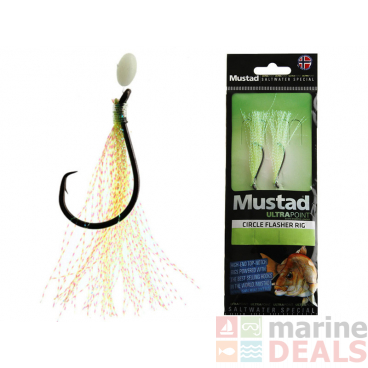 Mustad UltraPoint Circle Flasher Rig Green Chartreuse
