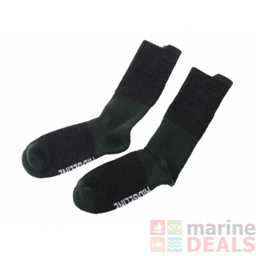 Ridgeline Gumboot Merino Socks Black/Olive
