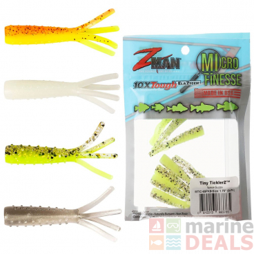 Z-Man Micro Finesse Tiny TicklerZ Soft Bait 4.5cm Qty 8