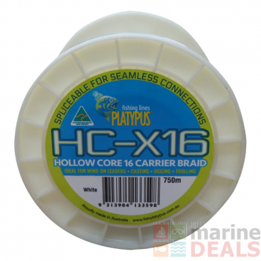 Platypus HC-X16 Hollow Core Braid White 750m