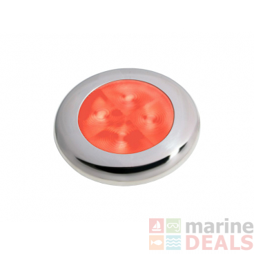 Hella Marine LED Rakino Downlight Red Spread - Polished 316 S/S Rim 12v