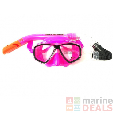 Land & Sea Sports Clearwater Mask and Snorkel Set Pink
