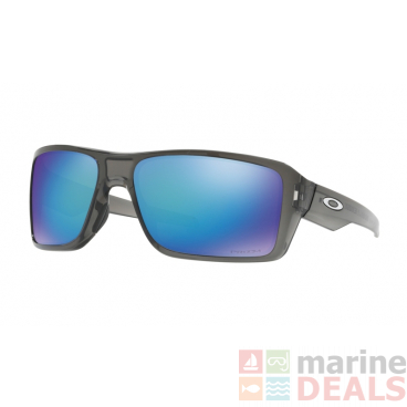 Oakley Double Edge PRIZM Polarised Sunglasses Gray Smoke Frame/Sapphire Lens