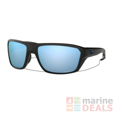 Oakley Split Shot PRIZM Polarised Sunglasses Black Frame/Deep Water Lens