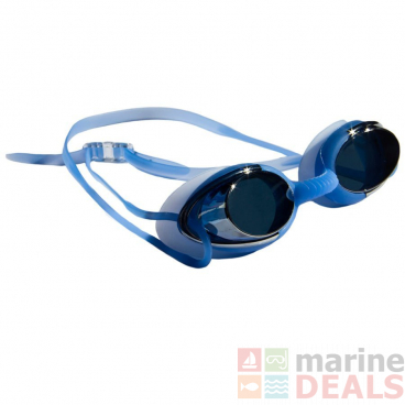 Aqualine Metallix Mirrored Lens Swimming Goggles Blue