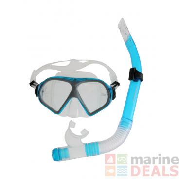 Mirage Freedom Silicone Dive Mask and Snorkel Set Sky Blue
