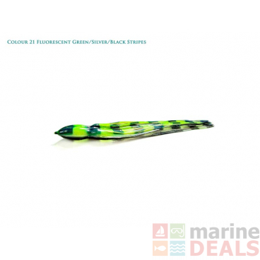 Bonze BS6 Game Lure Replacement Skirt 245mm 21 Fluorescent Green/Silver/Black Stripes