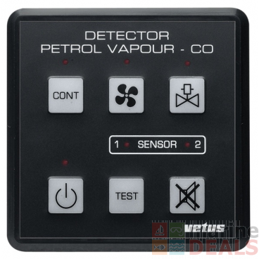 VETUS Petrol Vapour and Carbon Monoxide Detector with Sensor 12/24V