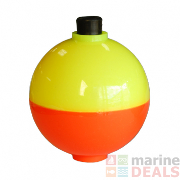 Plastilite Round Bobber Float Red/Yellow 2in Qty 2