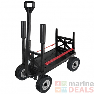 Mighty Max All-Terrain Fishing Beach Cart Trolley Black/Black-CLEARANCE