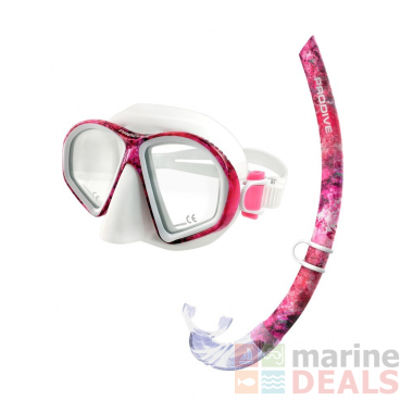 Pro-Dive Adult Dive Mask and Snorkel Set Pink Coral