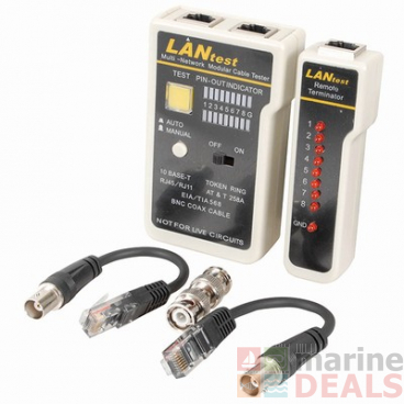 Multi-Network Cable Tester with Pin out Indicator