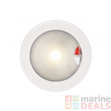 Hella Marine EuroLED 150 Recessed Touch Lamp Warm White/Red - White Plastic