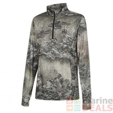 Ridgeline Micro Lite Womens Half Zip Long Sleeve Top Excape Camo