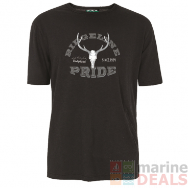 Ridgeline Stag Mens T-Shirt Olive XS