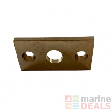 Polished Brass Flat Rowlock Plate 10mm