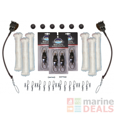 Rupp Triple Rigging Kit with Nok-Outs and White Nylon Halyard Line