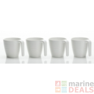 Stacking Mugs Soft White - 4 Piece Set