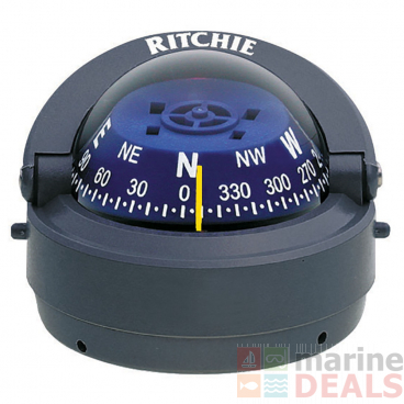Ritchie Explorer S-53 Surface Mount Boat Compass Grey