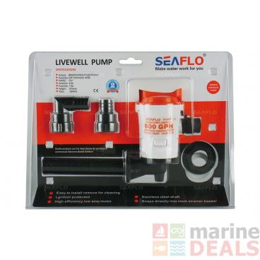 Seaflo Horizontal Livewell Live Bait Pump 12V
