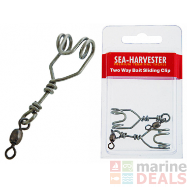 Sea Harvester Two Way Bait Slider Swivel Clip Qty 2