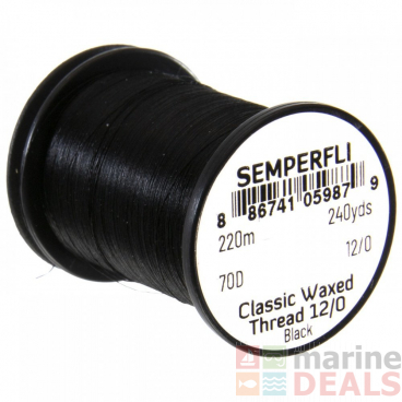 Semperfli Classic Waxed Thread 12/0 240 Yards Black