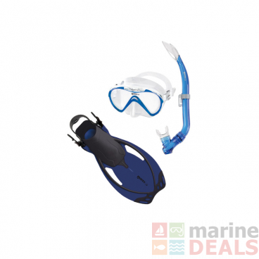 Mares Seahorse Allegra Kids Snorkel and Fins Set Blue L/XL