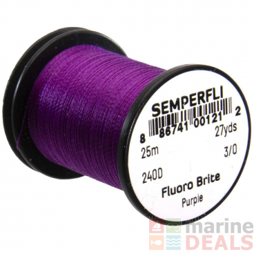 Semperfli Fluoro Brite Fly Tying Thread 3/0 27yd Purple