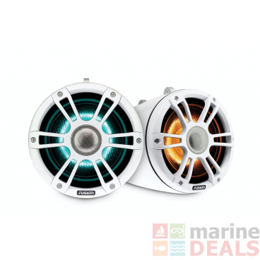 Fusion Signature 3 Sports LED Marine Wake Tower Speakers White 6.5in 230W