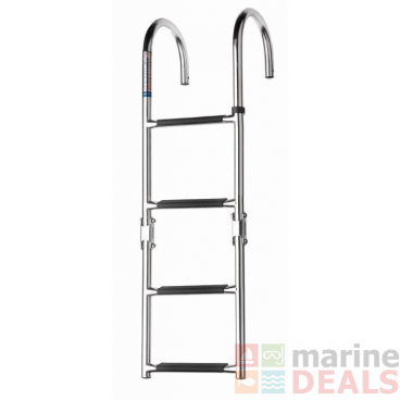 V-Quipment 4-Step Folding Stainless Steel Boarding Ladder Deck Mount 920mm