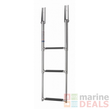 V-Quipment 3-Step Folding Stainless Steel Boarding Ladder Deck Mount 880mm