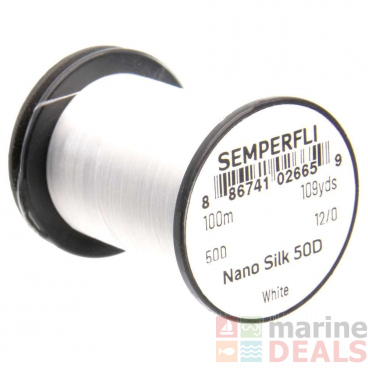 Semperfli Nano Silk 50D Fly Tying Thread 109yd White