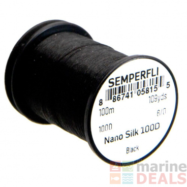 Semperfli Nano Silk 100D Fly Tying Thread 109yd Black