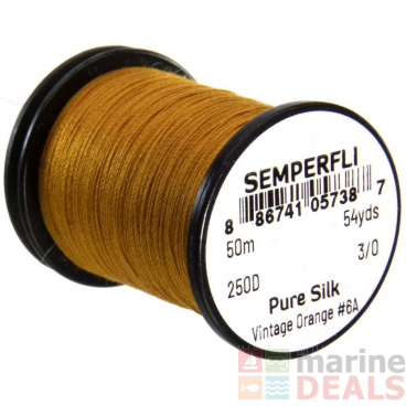 Semperfli Pure Silk Fly Tying Thread Vintage Orange #6A