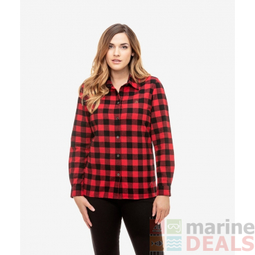 Swanndri Monaco Cotton Womens Long Sleeve Shirt Red/Black Check